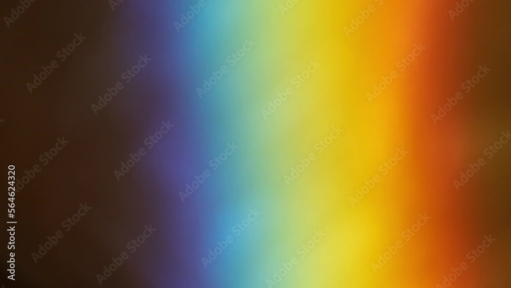 Abstract defocused multicolored light rainbow. Natural rainbow on the wall in the house. Light dispersion. Refraction of light. High quality FHD video footage