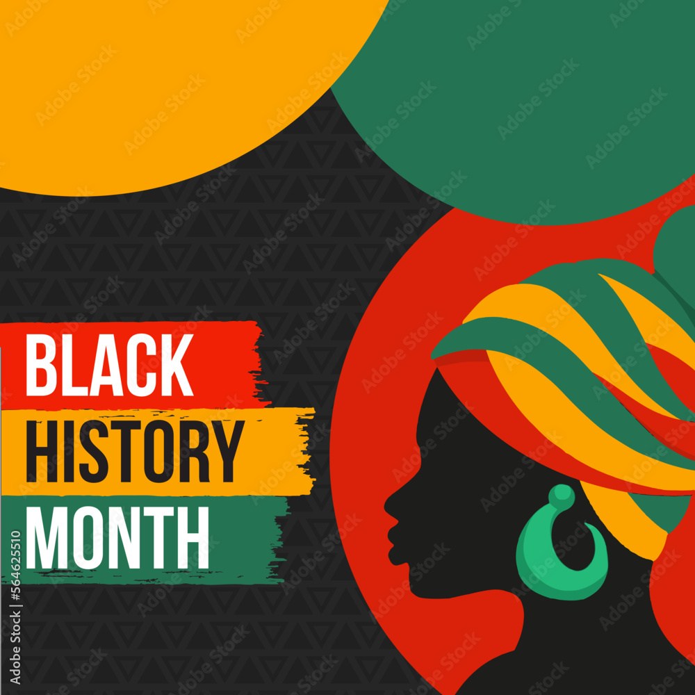 Vector hand drawn african american history or african american history month february in the usa and canada