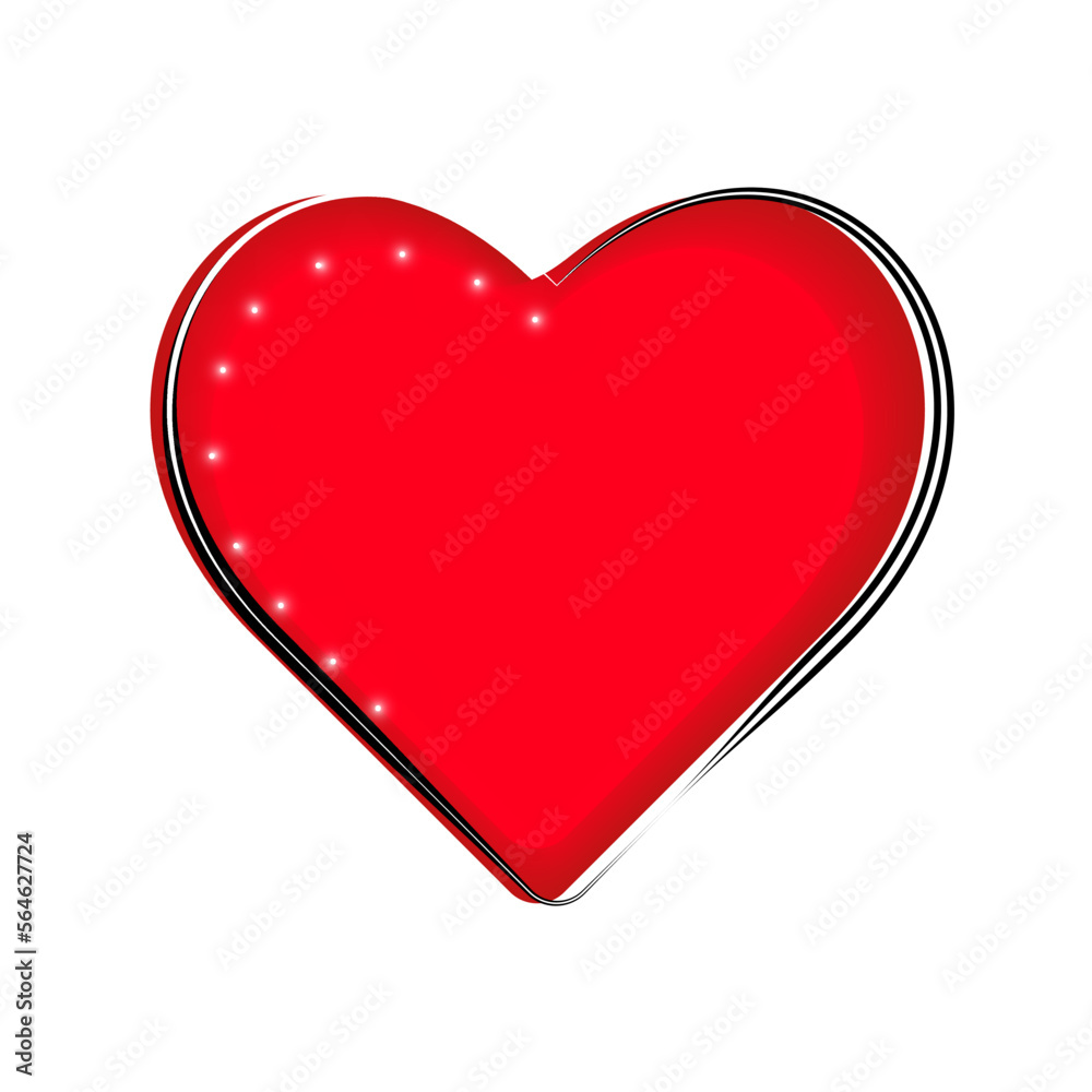 Heart for valentine's day on an isolated white background. Heart for valentine's day on an isolated white background.