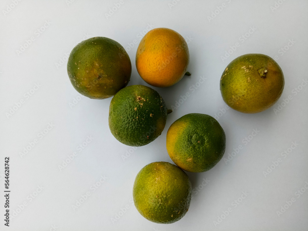 Sour fruit, Calamansi, isolated on a white backgroud Stock Photo ...
