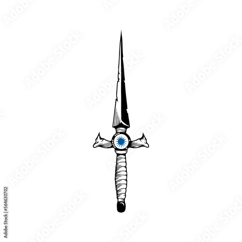 dagger illustration vector with concept