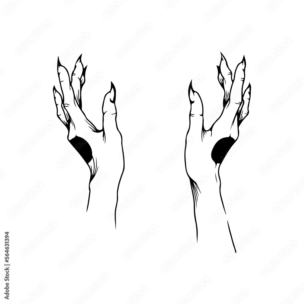 Fototapeta premium two hands vector with concept