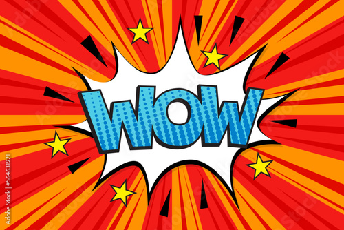 Wallpaper Mural Lettering Wow. Comics book abstract background. Comic text sound effects. Vector comic thunder icon speech phrase, Boom illustration. Torontodigital.ca