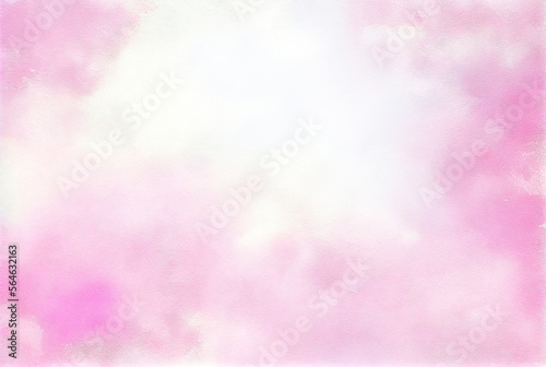 Watercolor wash pink paint texture background with copy space generative AI art