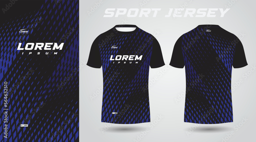 black blue t-shirt sport jersey design - obrazy, fototapety, plakaty 