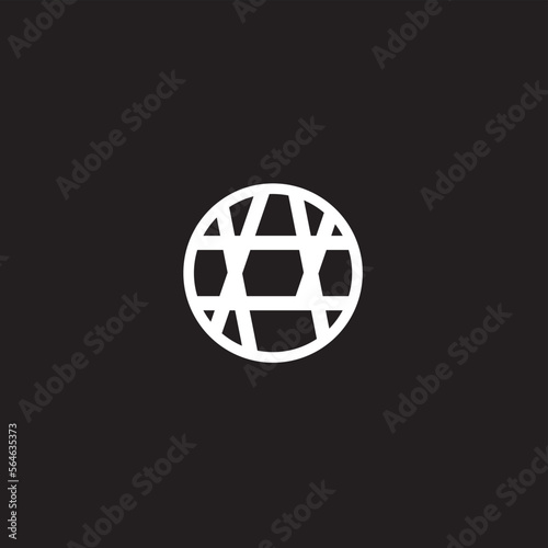 line logo abstract minimalist modern suitable for fashion company and consulting business on black background. 