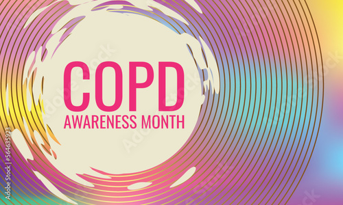 COPD awareness month. Design suitable for greeting card poster and banner
