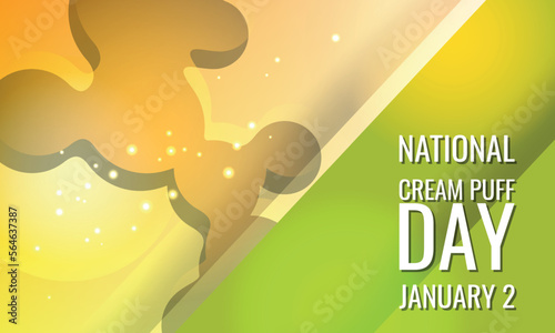 National Cream Puff Day . Design suitable for greeting card poster and banner
