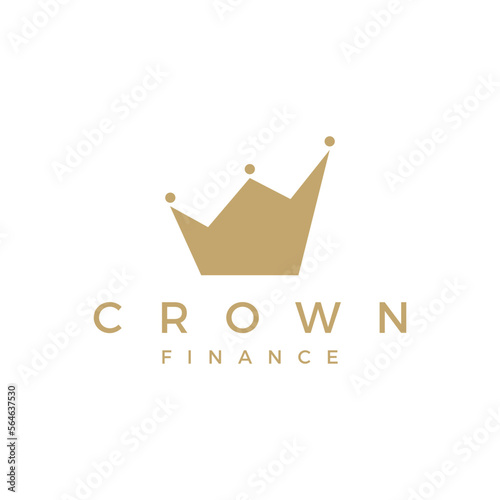 crown finance vector logo