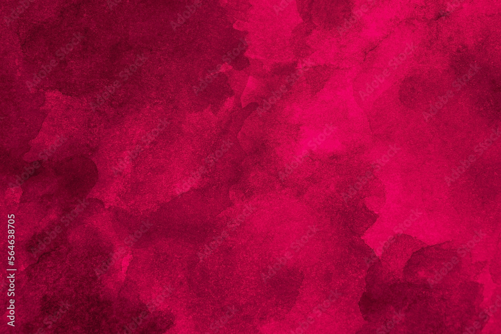 Purple red pink abstract watercolor. Art background for design. Viva magenta. Color 2023. Grunge. Daub, spots.