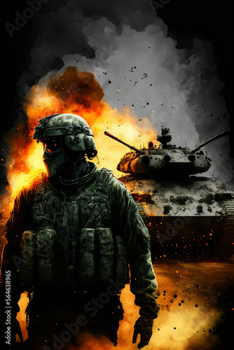 army man tank explosion © Ben