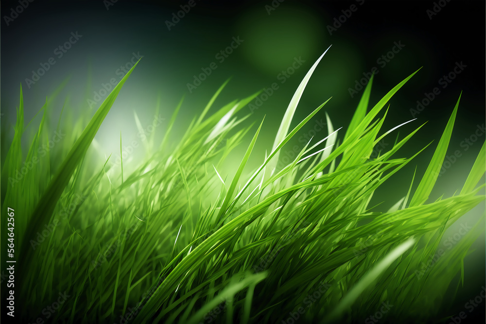 Obraz premium Grass background. Generative AI.