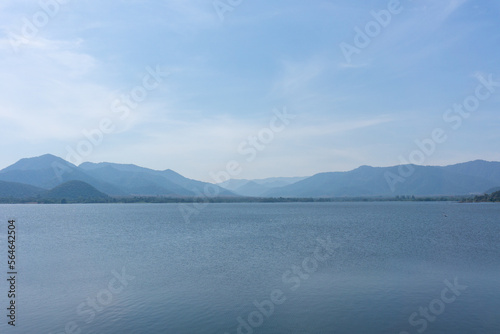 Khlong Bueng Reservoir in the daytime