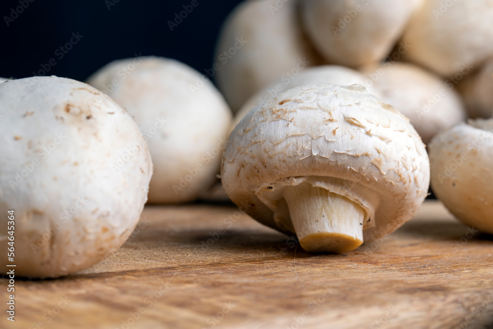 ripe whole mushrooms for cooking