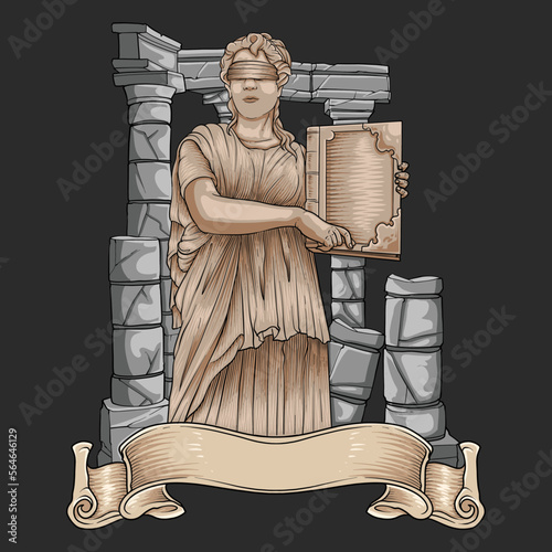Statue of history baroque female