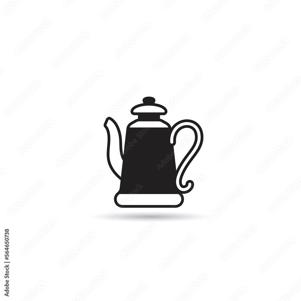 Obraz premium kettle icon on white background