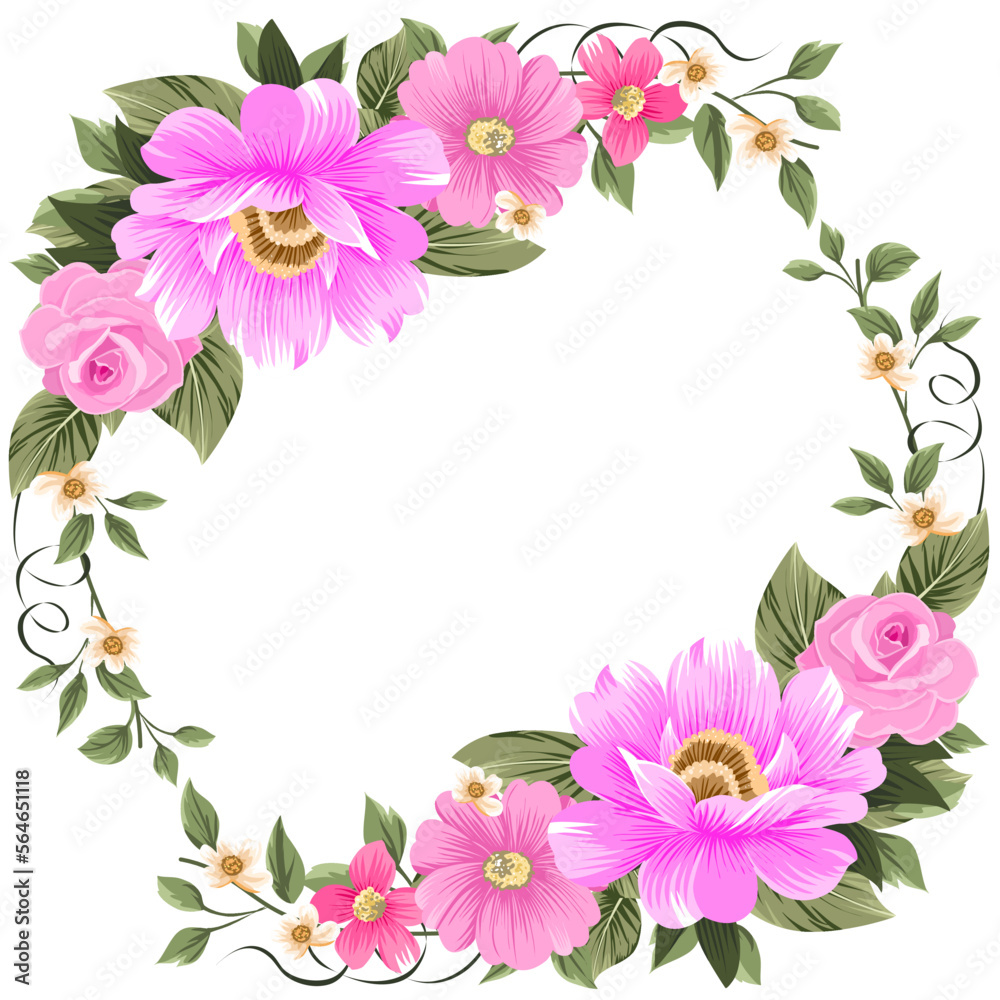 florals on a frame with spring for decoration , wedding , postcard , invitation ,design , logo florals on a frame with spring for decoration , wedding , postcard , invitation ,design , logo