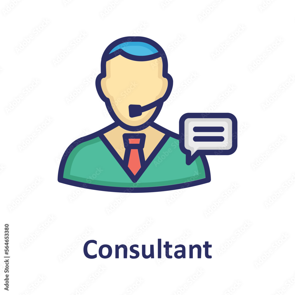 Client support, consultant  Vector Icon which can easily modify or edit


