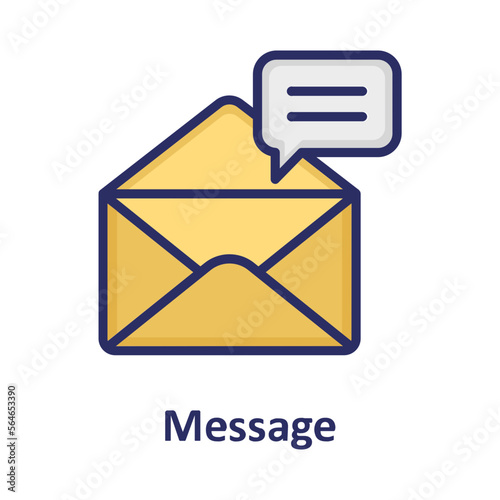 Chat bubble, envelope  Vector Icon which can easily modify or edit

