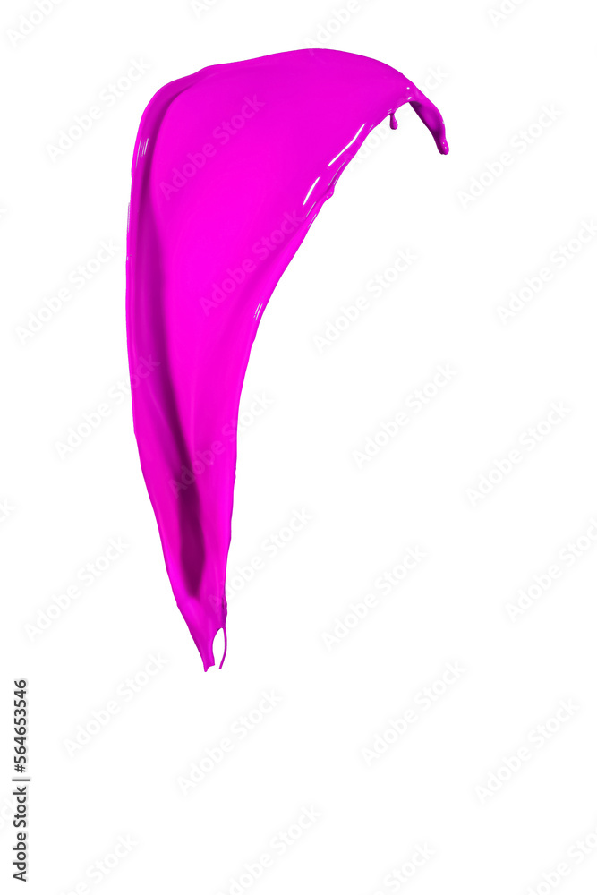 bright magenta juicy colorful splash  isolated on white background very close