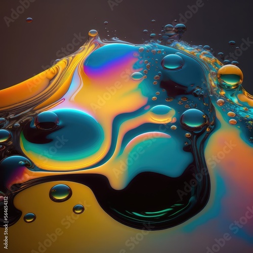 Colorful Liquid Paint Splash Abstract Background