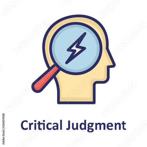Brain, critical judgment Vector Icon Fully Editable
