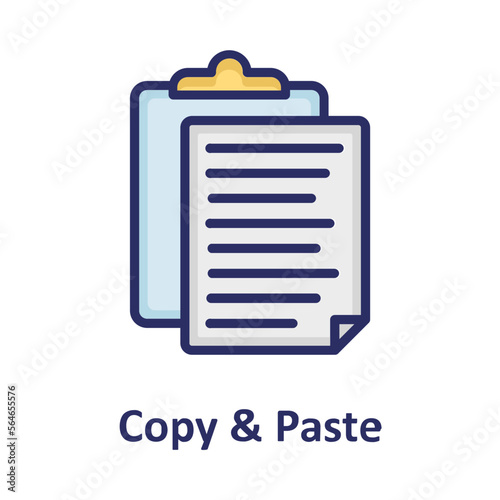Clipboard, copy and paste Vector Icon Fully Editable


