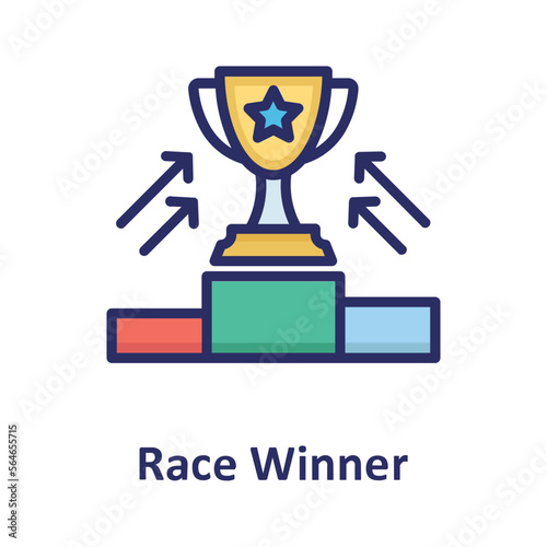 Award, race winner Vector Icon Fully Editable