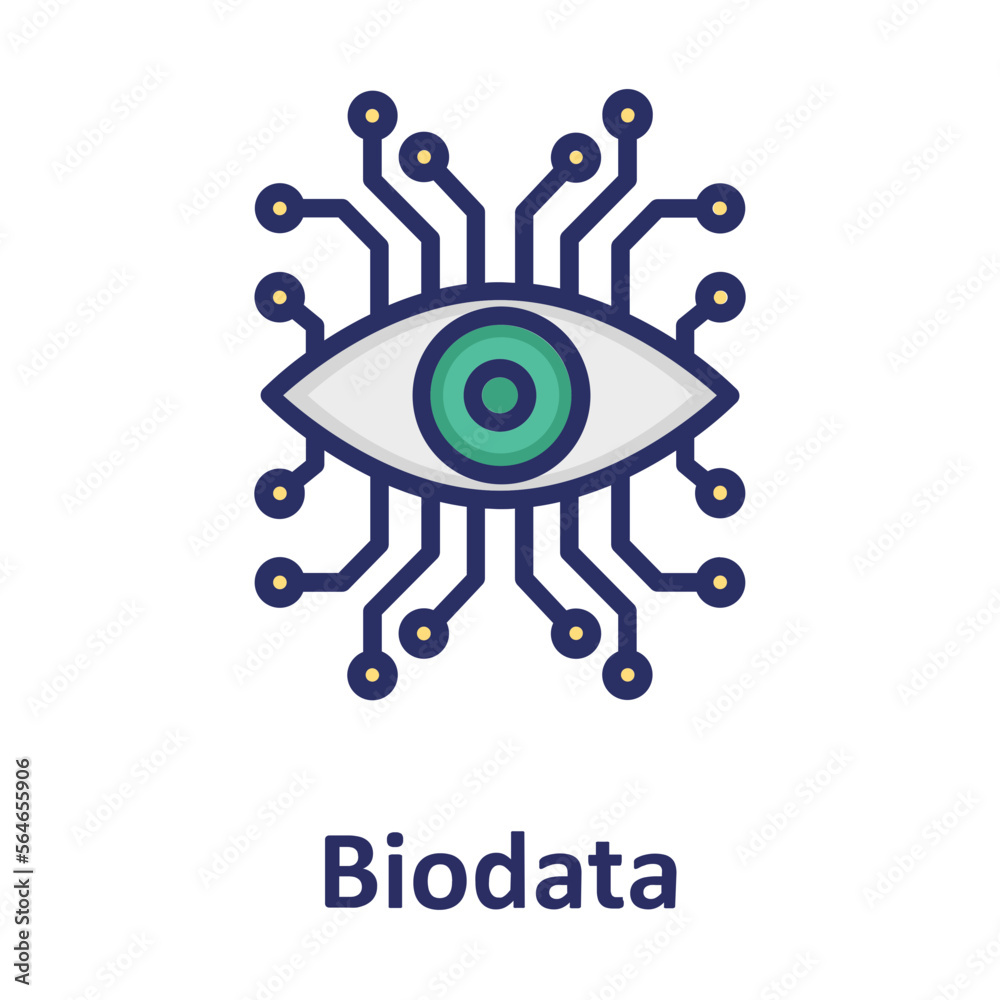Biodata, biographical data Vector Icon which can easily modify or edit

