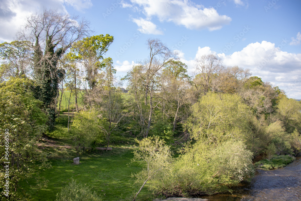 Summertime scenery in Hay on Wye, UK.