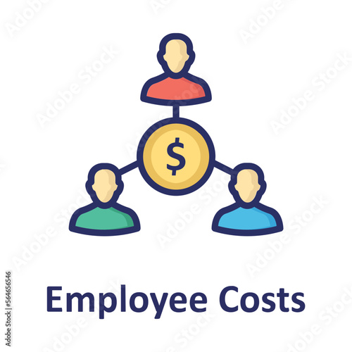 Dollar, employee costs Vector Icon which can easily modify or edit

