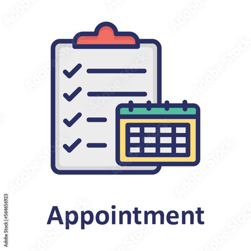 Appointment, calendar, Vector Icon which can easily modify or edit

