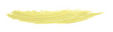 Pale yellow brush isolated on transparent background. Yellow brush.