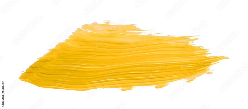 yellow brush isolated on transparent background yellow watercolor,png