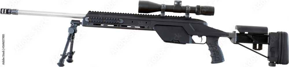 Precision centerfire rifle with a riflescope