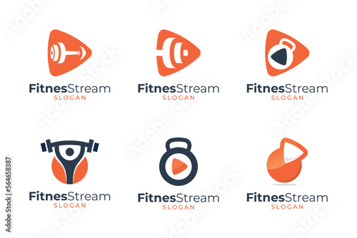 Fitness videos logo for streaming or other media