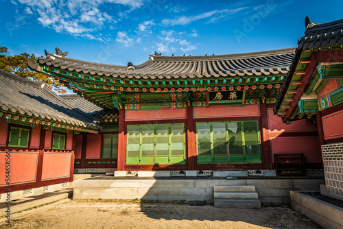 Décors de l'intérieur d'un palais Coréen. 