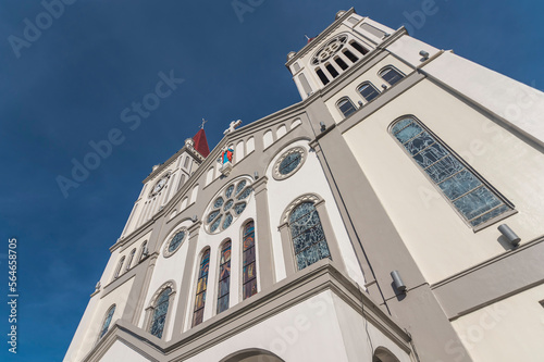 Baguio City, Philippines - The front facade of Our Lady of the Atonement Cathedral or Baguio Cathedral. Part of the Archdiocese of Nueva Segovia