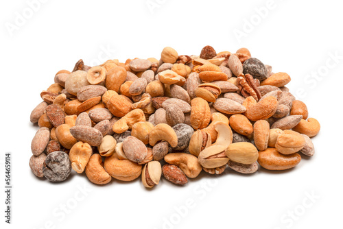 A group of almonds, pistachios, walnuts, macadamia, cashews.