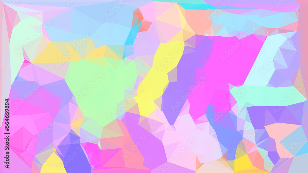 Sweet unique cute polygons art background