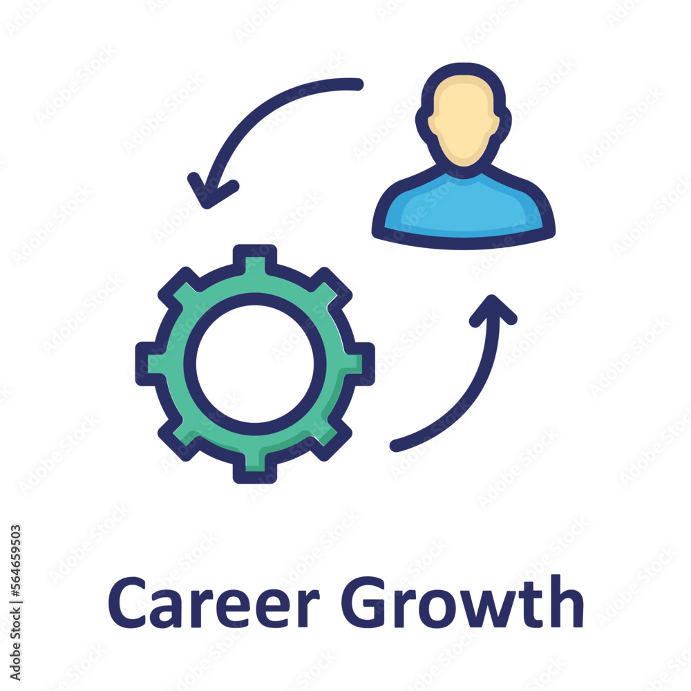 Career growth, cog Vector Icon
Career growth, cog Vector Icon