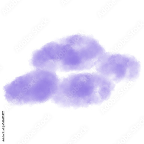 Violet Cloud Illustration Transparent Background