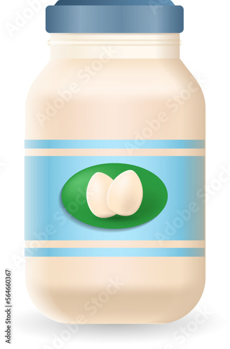 Mayonnaise icon. 3d illustration from food market collection. Creative Mayonnaise 3d icon for web design, templates, infographics and more