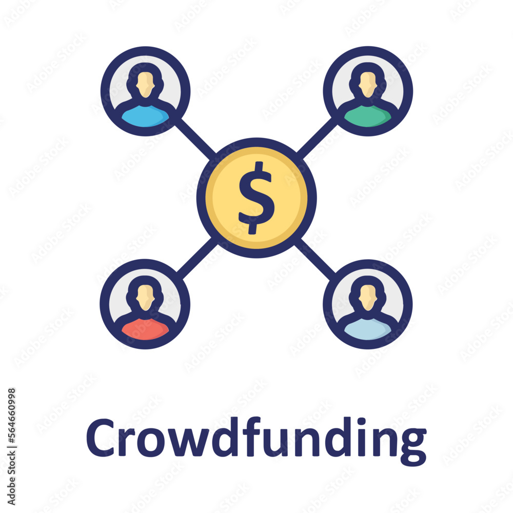 Crowdfunding, dollar Vector Icon
Crowdfunding, dollar Vector Icon