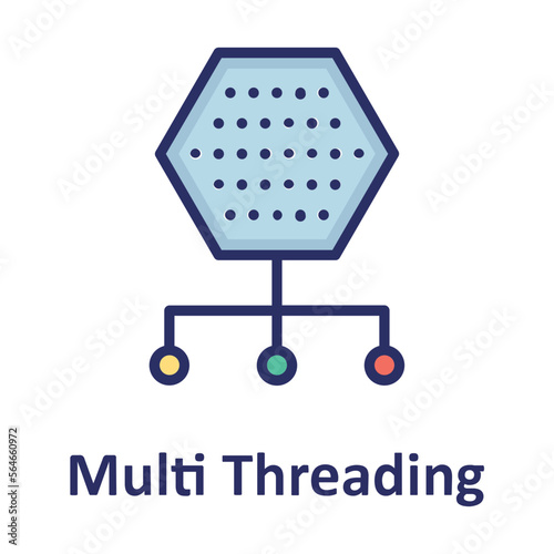 Hierarchy, multithreading Vector Icon