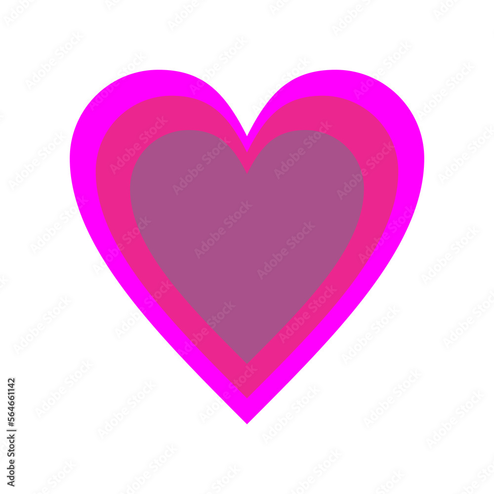 vector illustration of love with a combination of several attractive colors