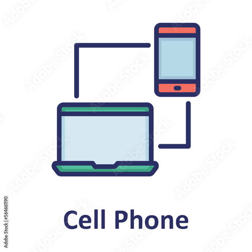 Cell phone, devices Vector Icon