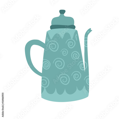 patterned traditional teapot