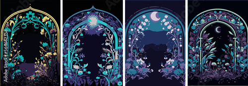  Frames and Backgrounds,  Decorative Ornaments,  Psychedelic Colors. Images with space for text. 