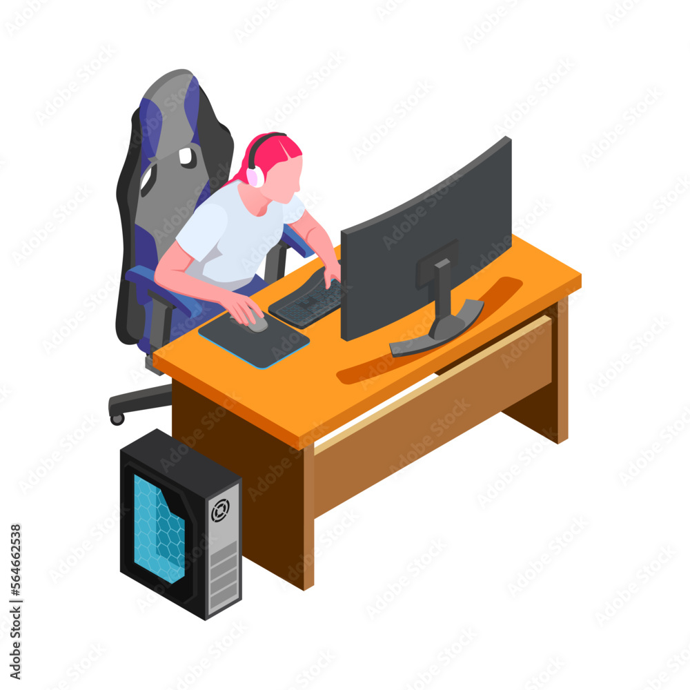 Game Developer Workplace Composition Game Developer Workplace Composition